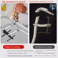 Pince à serrage à cliquet pour le travail du bois, pince à serrage personnalisée OEM, outils de bricolage avec garantie de 3 ans pour le travail du bois