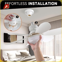 Ventilador de Techo LED Inalámbrico Moderno de 6 Aspas con Control Remoto y Luz Regulable de 220V, Compatible con Iluminación para Hogar y Oficina