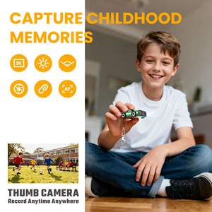 Nouvelle caméra miniature portable 2K HD avec vision nocturne, lampe torche LED, écran de 0,96 pouce pour enfants, 32 Go - Product Image 4