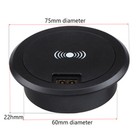 Prise de meuble moderne 10W USB Type C à chargement sans fil Prise électrique en aluminium Normes EU AU Afrique du Sud pour téléphone portable