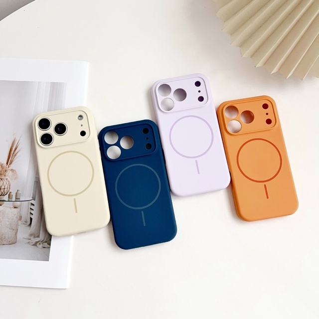 New Magnetic Charging Liquid Silicone Phone Case for iPhone 17 Air 16 15 14 13 12 ProMax Mobile Phone Case