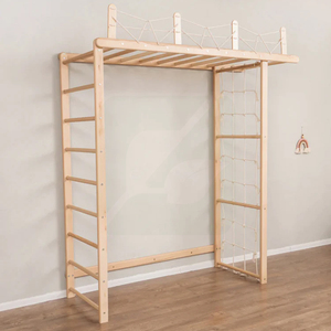 บันไดปีนป่ายรูปสามเหลี่ยมแบบสวีเดนสำหรับเด็กเล็กติดผนังห้องเด็ก - Product Image 3