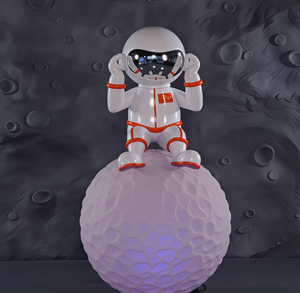 Moderna Estatua <span class=keywords><strong>de</strong></span> Astronauta Artística <span class=keywords><strong>de</strong></span> Resina/FRP con Luces LED, Escultura Grande <span class=keywords><strong>de</strong></span> Astronauta Inspirada en Películas y Televisión para Centros Comerciales y Cines - Product Image 4