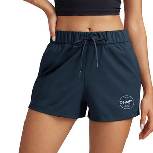 กางเกงขาสั้นสำหรับออกกำลังกายในยิมสำหรับผู้หญิงกางเกงขาสั้นผ้าโพลีเอสเตอร์แห้งเร็วระบายอากาศได้ดี - Product Image 6