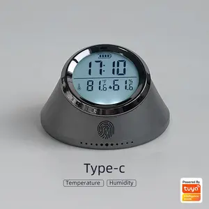 Tuya Zigbee 3.0 Temperatuur En Vochtigheid Sensor Schermdetector Type-C Opladen Smart Home Scene Implementatie