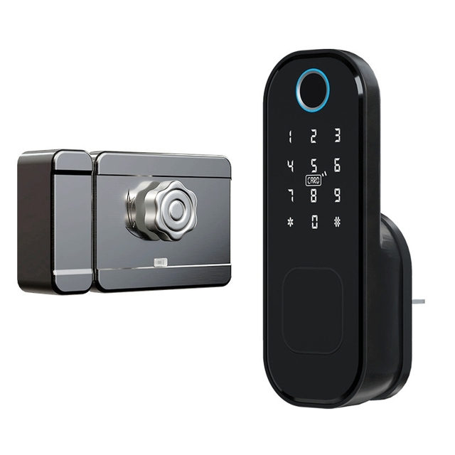 Smart Fingerprint Door Lock Waterproof Outdoor Gate Access Control with TTlock App Keyless Front Electronic Lock