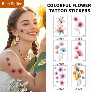 Personalizado impermeable temporal clavícula pecho cubierta cicatriz flor brazo <span class=keywords><strong>tatuaje</strong></span> pegatina 120x76mm Jiangmei cuerpo embellecimiento <span class=keywords><strong>tatuaje</strong></span> - Product Image 2