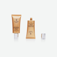 Tubo de PE Dorado Brillante con Logotipo Personalizado, Tubo Suave con Tapa Plateada Electrochapada para Crema BB Mate y Aterciopelada