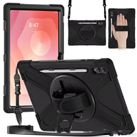 Casing Silikon Tangguh Anti Benturan untuk Samsung Galaxy Tab S11 Ultra 14.6 Inci 2025 dengan Tempat Pensil dan Tali Selempang