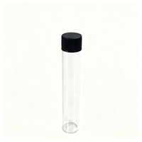 Tube en verre transparent de 120 mm avec bouchon sécurité enfant, tube à essai en verre résistant aux enfants pour le stockage et l'emballage des herbes