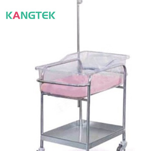 KANGTEK fábrica de acero inoxidable infantil cama médica bebé <span class=keywords><strong>Hospital</strong></span> recién nacido cuna pediátrica - Product Image 3