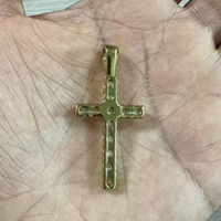 Collier pendentif croix SN278 serti de zircone cubique avec chaîne corde hip-hop en acier inoxydable plaqué or, bijoux unisexe pour soirée