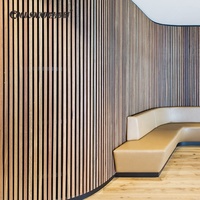 Goodsound, rollo de roble de alta calidad, MDF, 3D, fibra de poliéster Flexible, listón decorativo, pared, panel acústico curvo absorbente de sonido