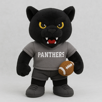 Peluche Mascotte Sportive Panthère Noire Personnalisée OEM ODM pour Matchs de Football, Articles de Soutien et Souvenirs d'Équipe