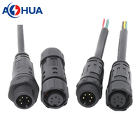 Signal d'alimentation mâle femelle sur moulage câble d'extension prise de courant IP68 étanche LED connecteur de lumière au néon 5pin