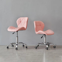 Chaise de Salon Moderne en Cuir, Fauteuil de Beauté Réglable, Tabourets Pivotants pour Pédicure et Manucure, Chaise de Barbier pour Extérieur et Chambre