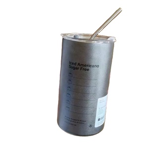 Gobelet isotherme personnalisé pour Americano glacé - Acier inoxydable avec couvercle et paille, Mug de voyage pour hommes et femmes - Product Image 3