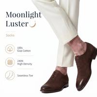 TOMOZ ECHO Luxury logo Custom Men's Flamingo Striped Dress Calcetines Algodón egipcio Media pantorrilla Calcetines para trajes de negocios Zapatos de cuero