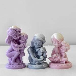 Ensemble de moules en silicone pour la fête des mères, diffuseur de cire en plâtre, moule en résine, cadeau parfait pour <span class=keywords><strong>maman</strong></span>, décor à la maison, moule en silicone pour la fête des mères - Product Image 5