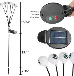 태양 무서운 안구 빛 6LED 녹색 안구 흔들리는 반딧불 조명 방수 장식 할로윈 파티 장식