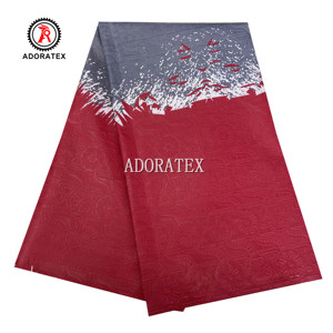 LOGO personnalisé <span class=keywords><strong>pas</strong></span> <span class=keywords><strong>cher</strong></span> impressions de cire nigériane africain Adire polyester imprimé <span class=keywords><strong>tissu</strong></span> <span class=keywords><strong>bazin</strong></span> riche avec gaufrage - Product Image 5