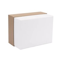 Boîte d'emballage rigide rectangulaire de haute qualité avec gaufrage de logo personnalisé, laminage mat, pour chaussures et vêtements, taille personnalisée acceptée