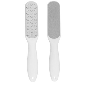 Foot File Double Sided Stainless Steel White PP For Dead Skin <b>Callus</b> <b>Removal</b> Pedicure <b>Tool</b> - Product Image 5