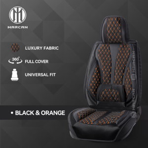 Marcan Marcan Accessoires intérieurs de voiture élégants en tissu matelassé diamanté, housses de siège de voiture en daim entièrement couvrantes à 360 degrés pour différents modèles - Product Image 4