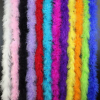 Plume de marabout de dinde moelleuse multicolore de 2 m en gros, compacte pour la décoration et les costumes de carnaval