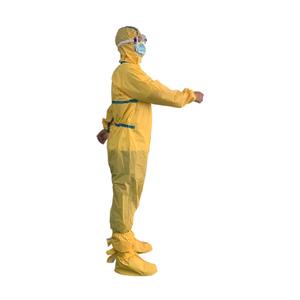 Pasokan sampel pakaian pelindung kimia kuning uniseks, pakaian kerja bensin kimia keamanan seluruh tubuh - Product Image 4
