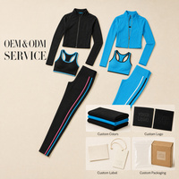 Set Olahraga 3 Potong FH, Cepat Kering, Bernapas, Pakaian Yoga Aktif, Pakaian Kebugaran Gym, Menyerap Keringat, Pakaian Berkinerja Tinggi, Pembuatan Khusus