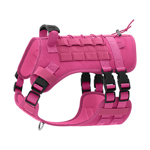 Soft Padded <b>No</b> <b>Pull</b> Tactical Dog <b>Harness</b> MOLLE Design Adjustable Vest For Medium Large Dog Training Daily Outdoor Use - Product Image 2