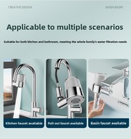 Robinet extractible universel en laiton avec filtre anti-calcaire et aérateur, finition chromée, buse anti-éclaboussures pour cuisine et salle de bain, à commande tactile