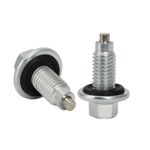 Magnetic Oil Drain <b>Plug</b> M12-1.75 For GM Vehicles With <b>Rubber</b> Seal Engine System Gasket Replacement Part - Product Image 1