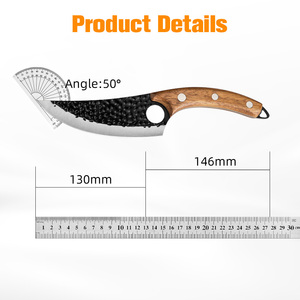 Cuchillo de chef profesional, cuchillo para deshuesar de acero inoxidable, mango de madera, cuchillo de cocina para cortar carne - Product Image 3
