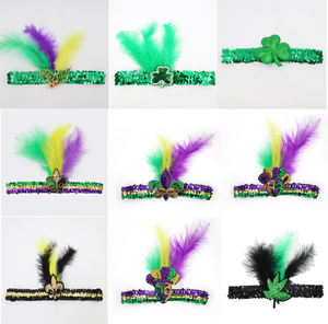 Fabricant New Orleans Saints Bandeau à paillettes Fleur De <span class=keywords><strong>Lis</strong></span> pour femmes Ceinture de tête en plumes - Product Image 6