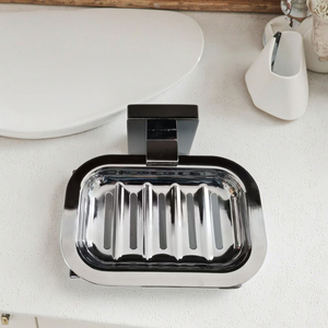 <span class=keywords><strong>Porte</strong></span>-<span class=keywords><strong>savon</strong></span> moderne en métal argenté pour salle de bain hôtel cuisine ou école accessoires - Product Image 3