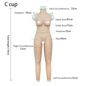 Combinaison Body Intégral Artificiel sans Manches avec Faux Seins en Silicone Bonnet C et Faux Vagin en Silicone à Vendre - Product Image 1