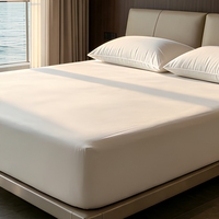 Sprei Fitted Katun Sateen 100% untuk Proyek Hotel Komersial, Sprei Hotel TC Tinggi, Grosir Sprei Fitted