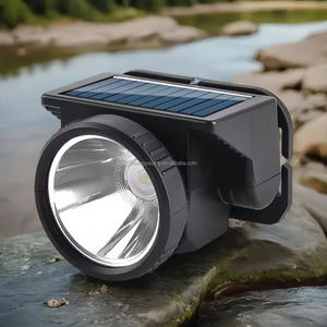 Linterna frontal LED con energía solar, foco ajustable, linterna brillante con abrazadera, linterna impermeable para trabajo nocturno - Product Image 4
