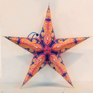 Hot Sale Red Handmade 46cm Christmas Paper <b>Star</b> Ornaments for <b>Hanging</b> Decoration - Product Image 5