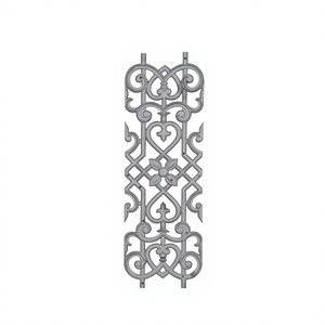 Barandilla de Balcón de Hierro Fundido Estilo Europeo, Pasamanos Decorativo para Jardín, Patio, Porche, Escalera, Exterior, Resistente al Óxido - Product Image 4