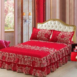 Grosir murah Set seprai King-Size kustom rok Bed 3 buah gaya cetak Modern langsung dari produsen China - Product Image 3