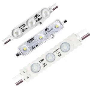 LED 모듈 110v 220v AC 3 LED 1.5W 3W 모듈 편지 사인 광고 광고판 표지판에 대 한 렌즈