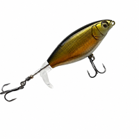 Leurre de pêche à surface flottante LUSHAZER avec hélice 80mm 90mm Whopper Plopper, appât dur pour achigan, brochet, perche, avec hameçon triple