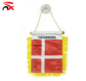 Оптовая продажа, дешевая цена, мини 10*15, атласный флаг для окна заднего вида автомобиля - Product Image 1