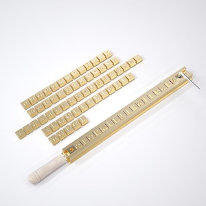 Brass <b>Letter</b> Stamp Die Custom Logo Gift Stamping 26 Characters with T-Slot Holder Vellum - Product Image 4
