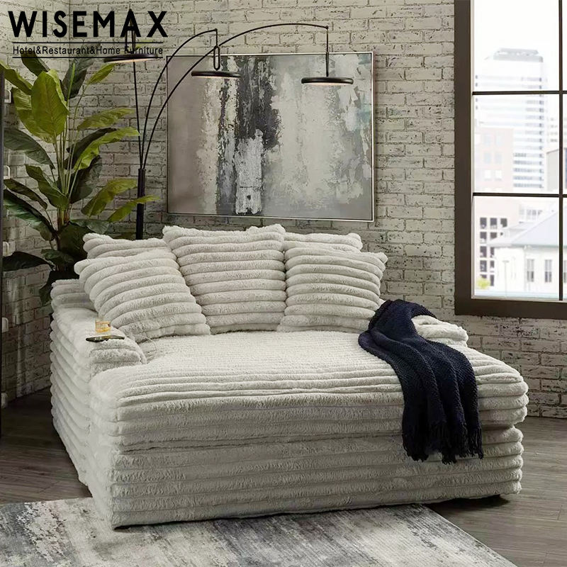 WISEMAX FURNITURE American Design Sofa Bed Wooden Frame Sponge Velvet  Fabric Large Size Seats Single Seat Sofa Set for Home