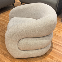Chaise pivotante en cuir rotative pour salon loisirs café réunion extérieur appartement escalier-Design d'accent élégant