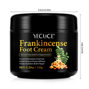 YECUCE reduce la rigidez muscular hidratante aceite de incienso <span class=keywords><strong>Crema</strong></span> para el cuidado de los <span class=keywords><strong>pies</strong></span> con Gel de Aloe Vera y aceite de menta - Product Image 6